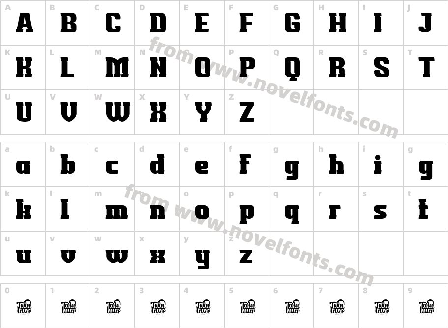 KUNEX RegularCharacter Map