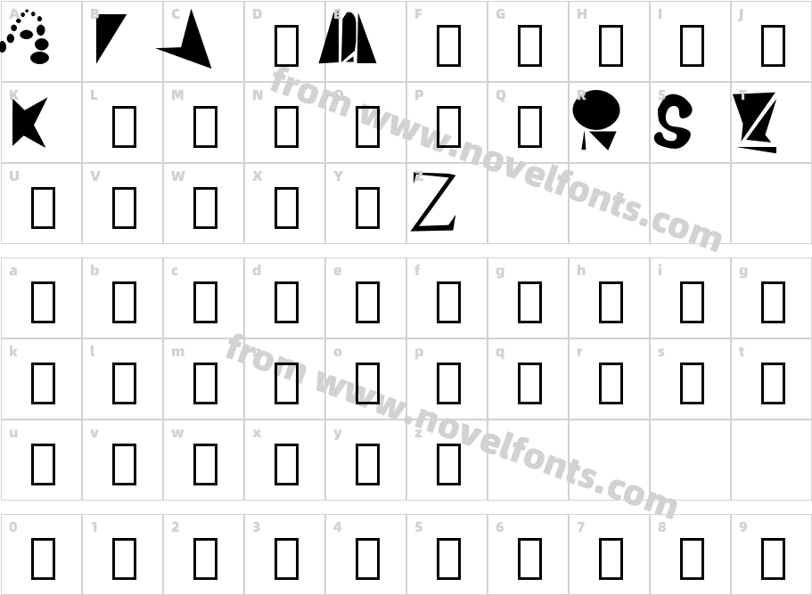 KaRaTeCharacter Map