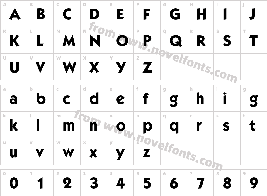 KabelC MediumCharacter Map