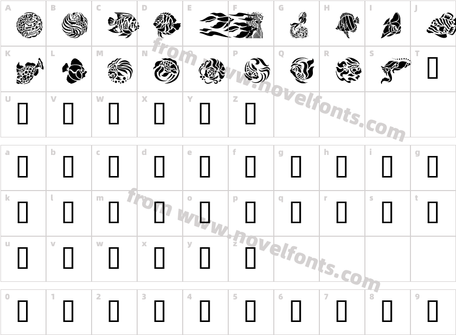 Fancy FishCharacter Map