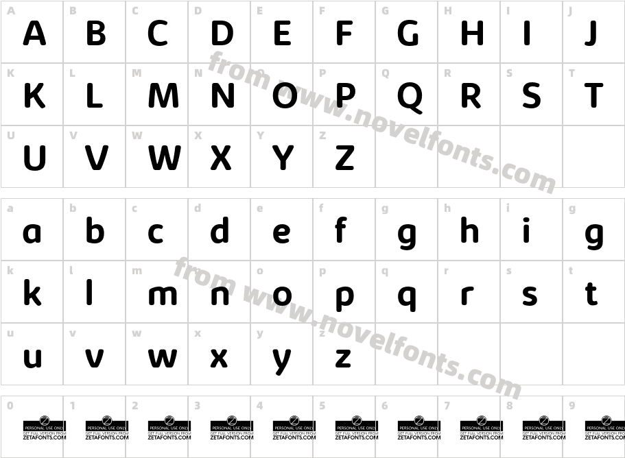 KabrioSoft-BoldCharacter Map