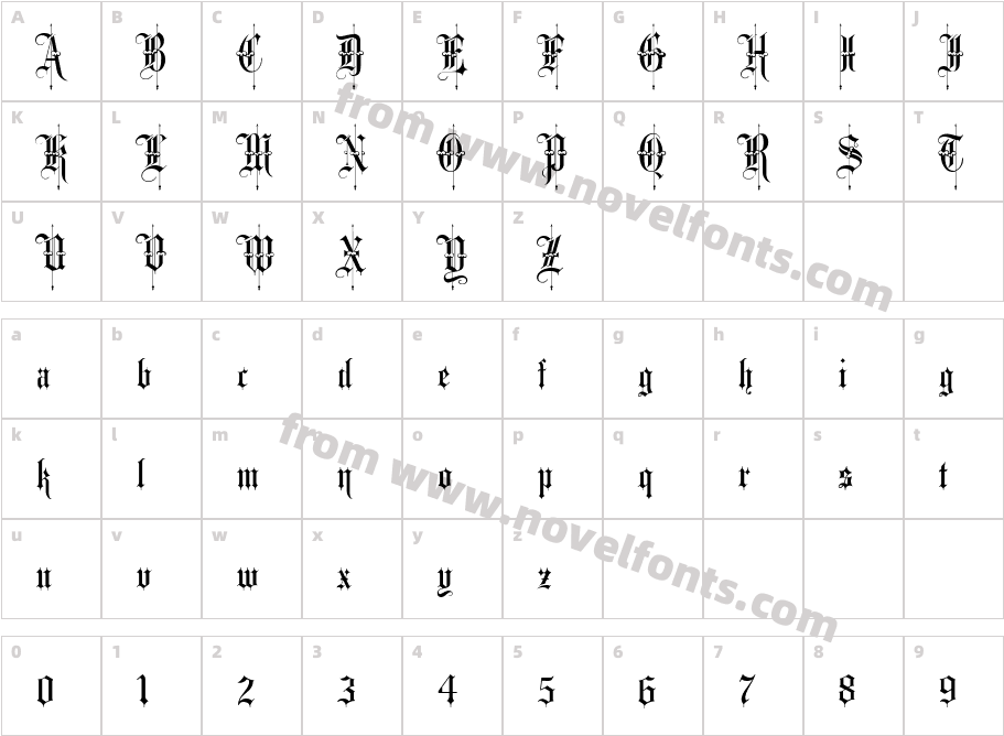 FancyTextCharacter Map