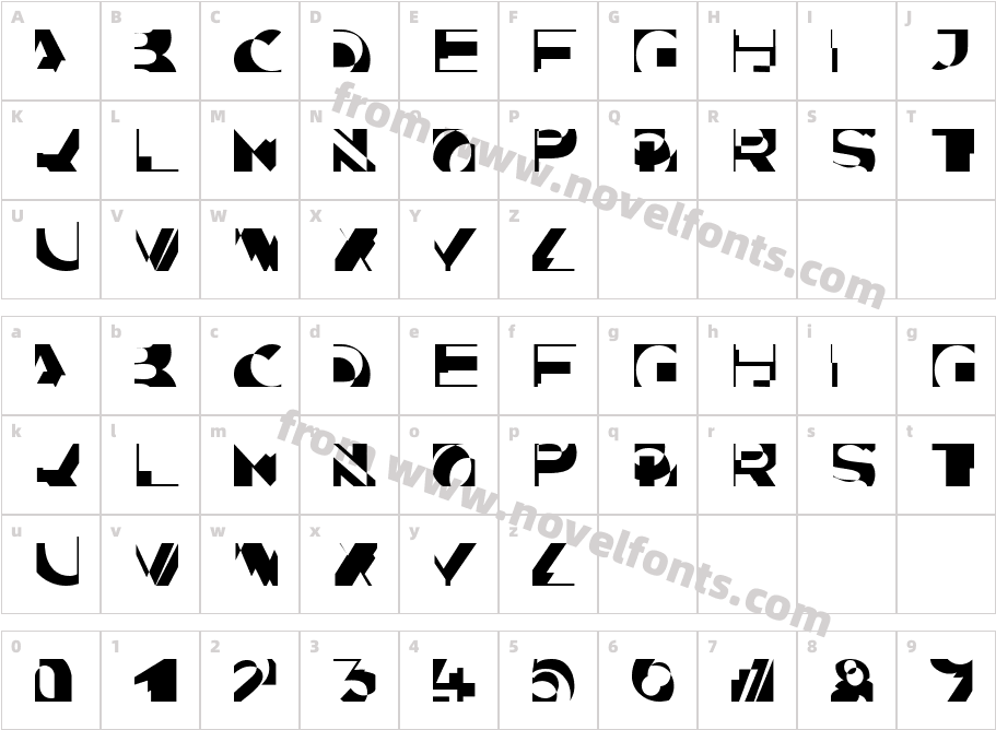 KahunaCapsSSKCharacter Map