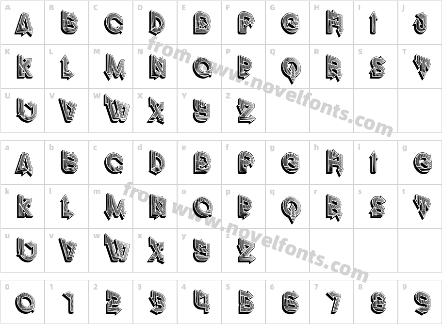 Fangxiang 3D Slant Multiline RegularCharacter Map