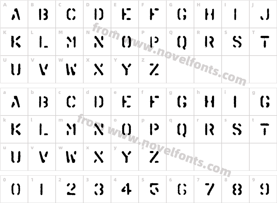 KartonCharacter Map