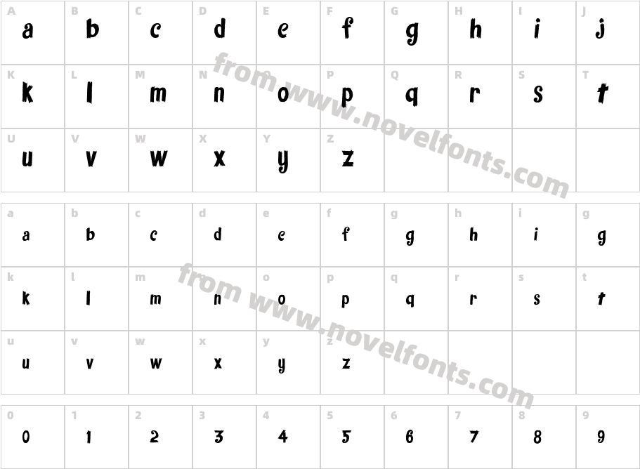 FantasticFontCharacter Map