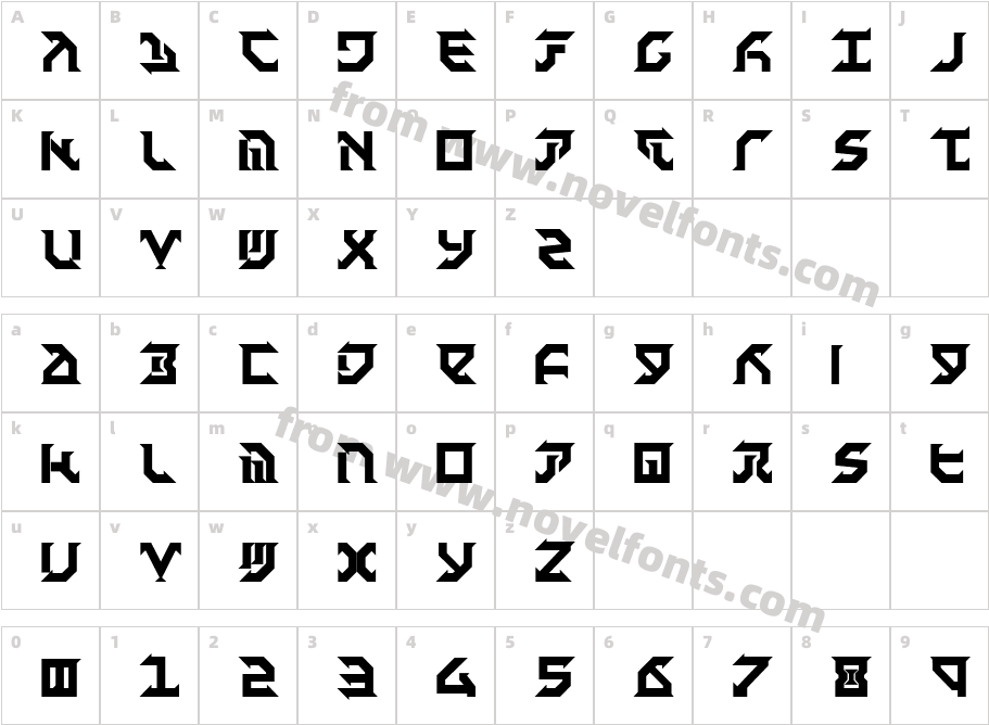 Fantazian BoldCharacter Map