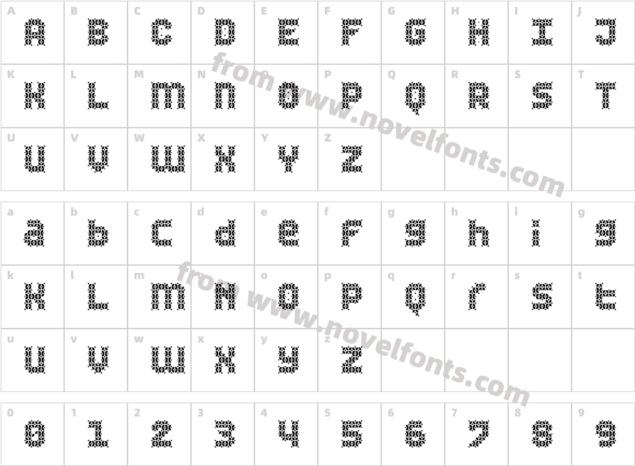 KawungCharacter Map