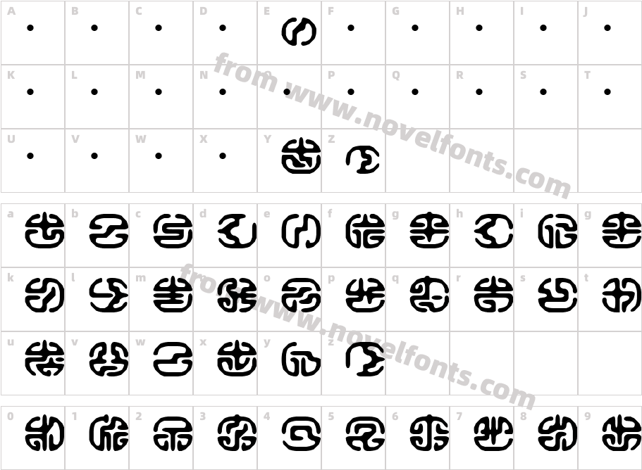 KeikokuCharacter Map