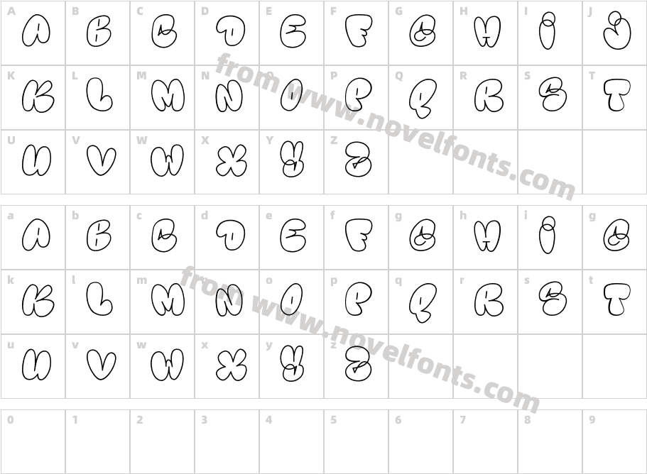 Kelsi-RegularCharacter Map