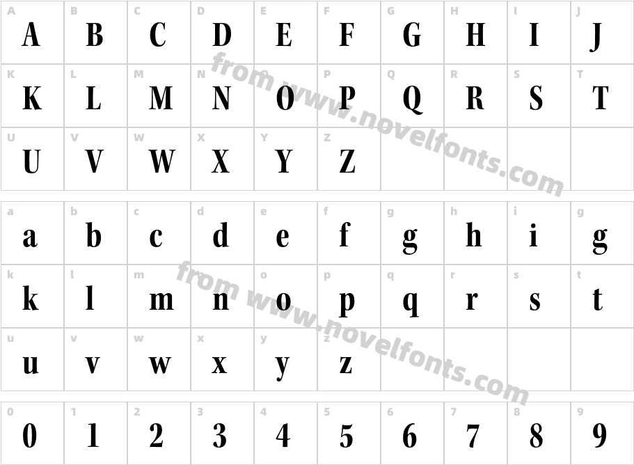 Kepler-Std-Bold-Condensed-Subhead_26079Character Map