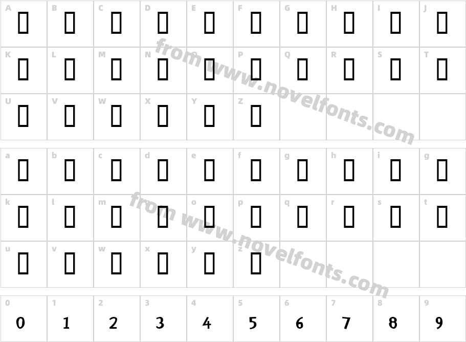 Keshet-Romanized_26220Character Map