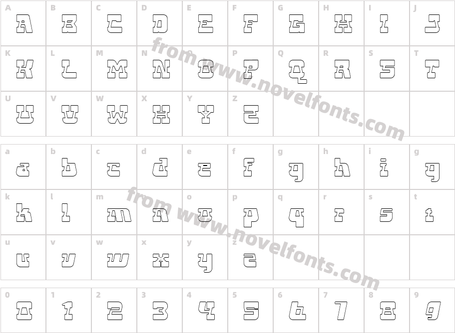 Keyute OutlineCharacter Map