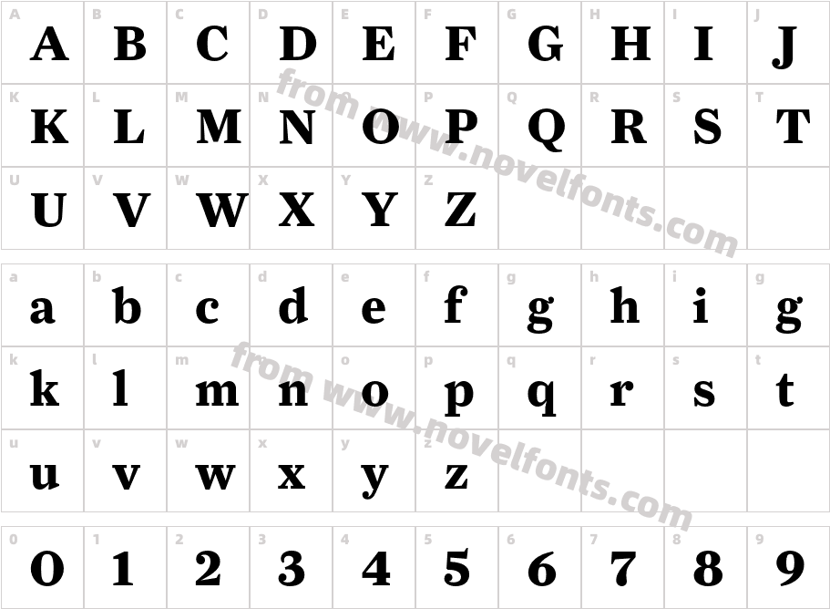 FarnhamText-BoldLFCharacter Map