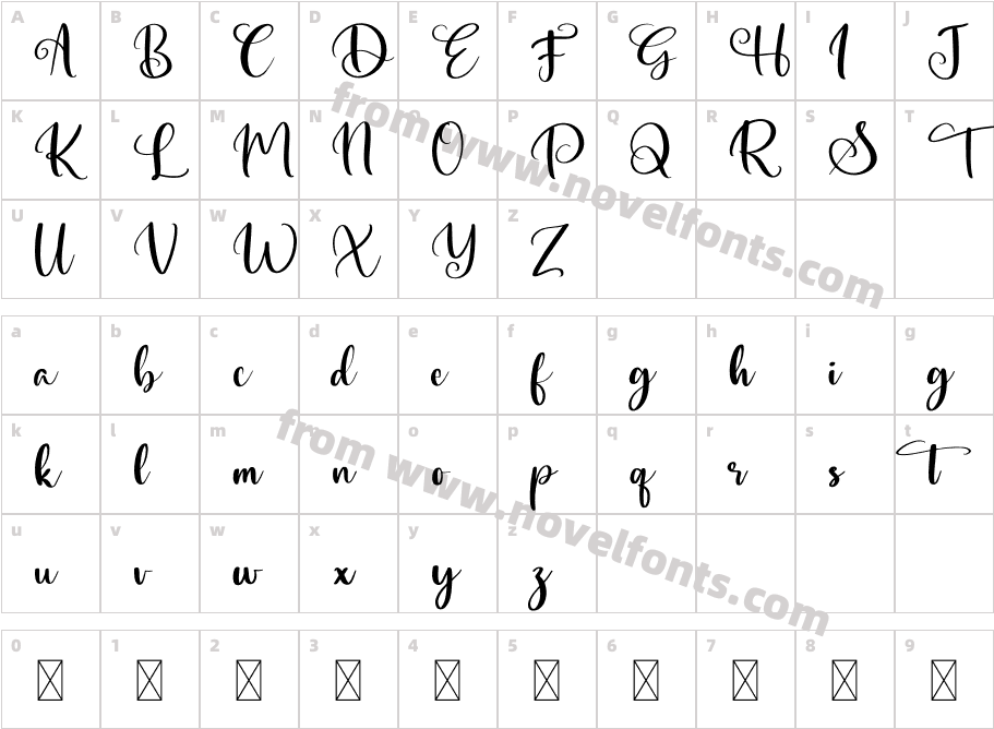 AgerittaRegularCharacter Map