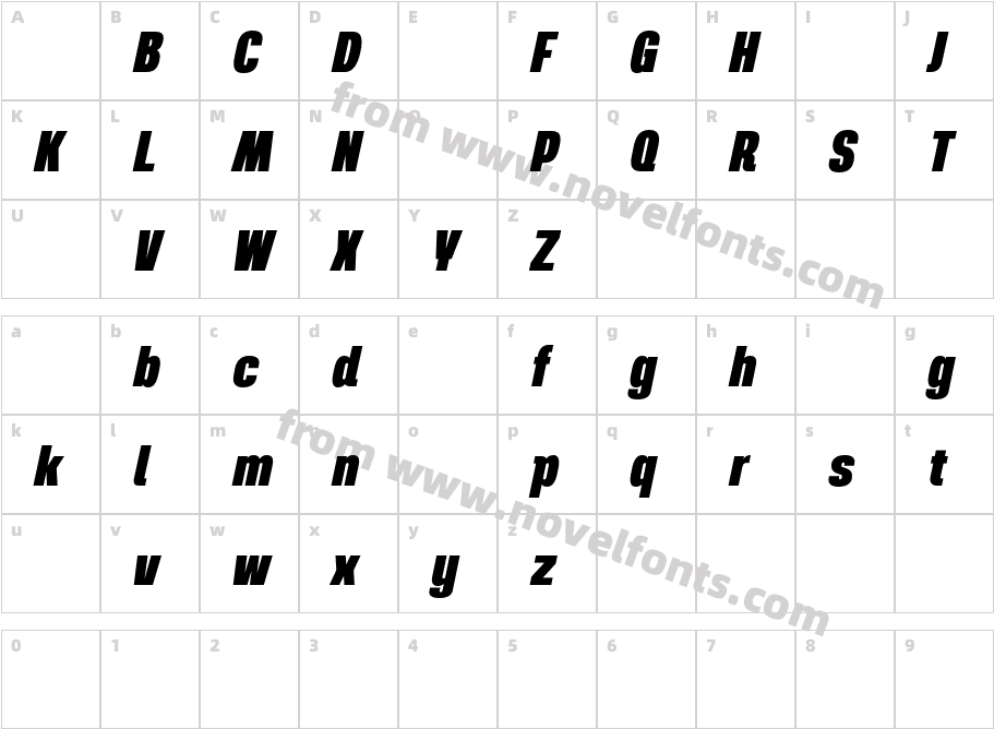 KitchakanDemoBlackItalic-GOLgOCharacter Map