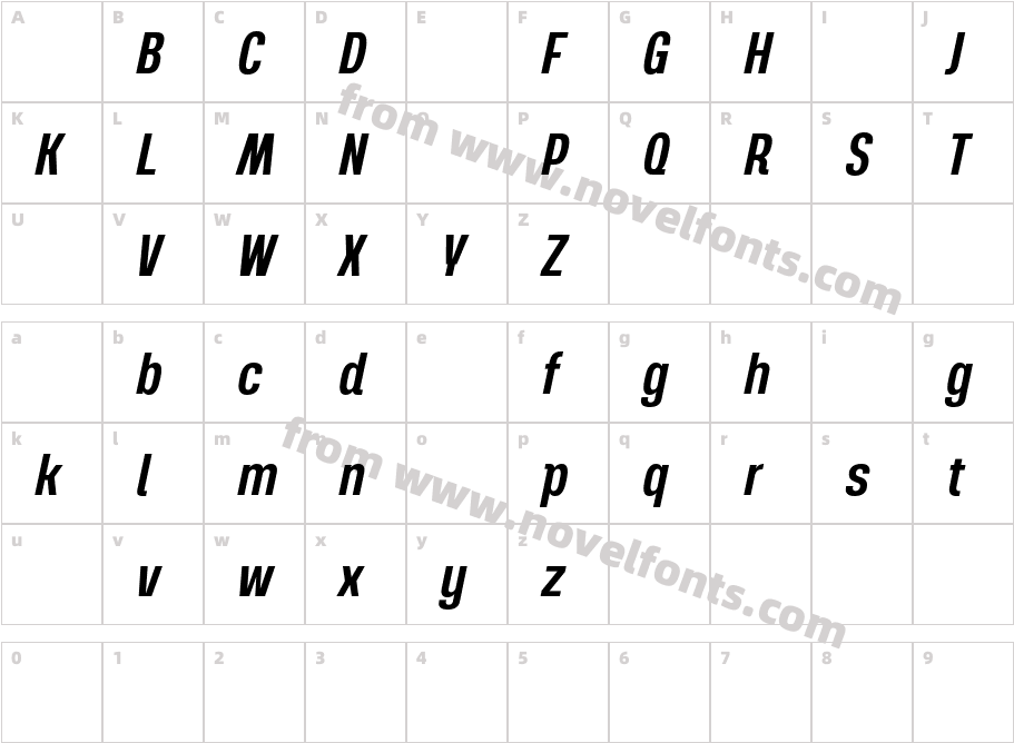 KitchakanDemoSemiboldItalic-ALvepCharacter Map