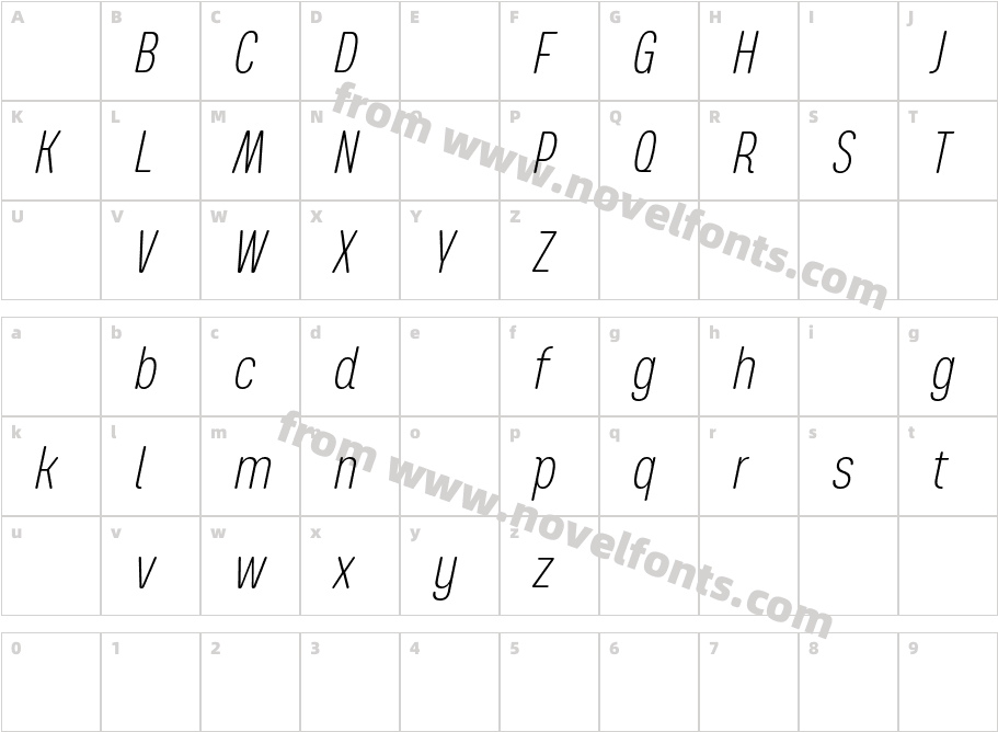 KitchakanMonDemoExtralightItalic-8M1VBCharacter Map