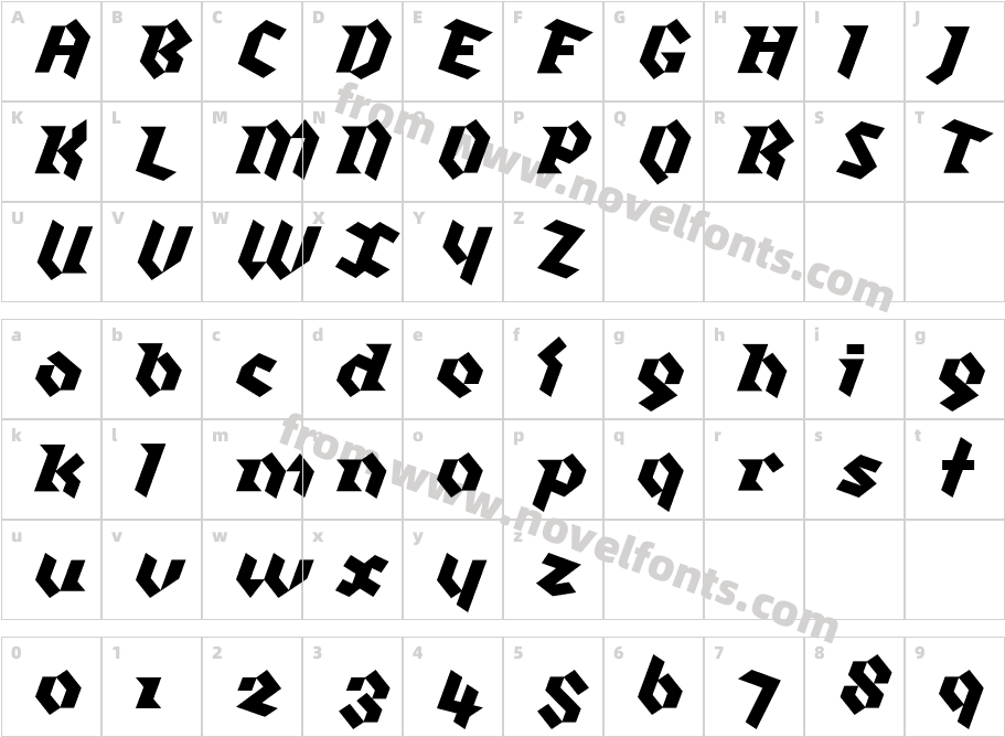 KluteWhiteCharacter Map