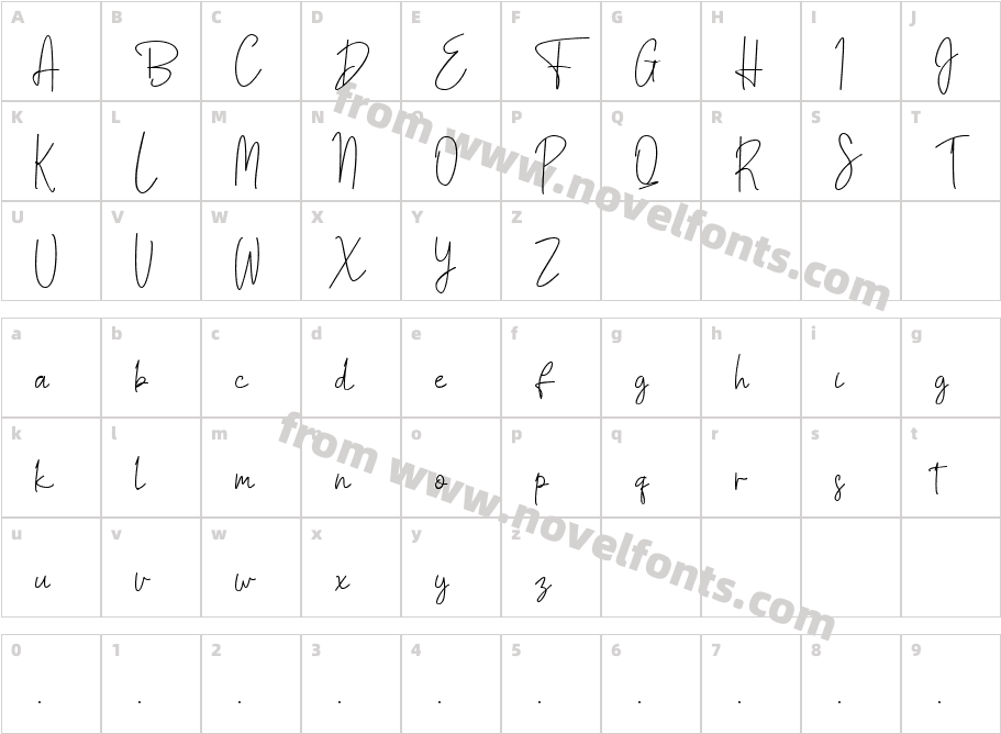 Fastomy RegularCharacter Map