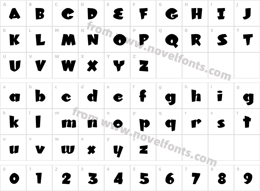 KonTikiKonaJFCharacter Map