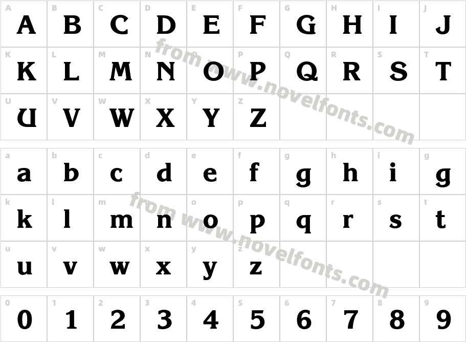 Korinna-Itc-T-OT-Extra-Bold_26711Character Map