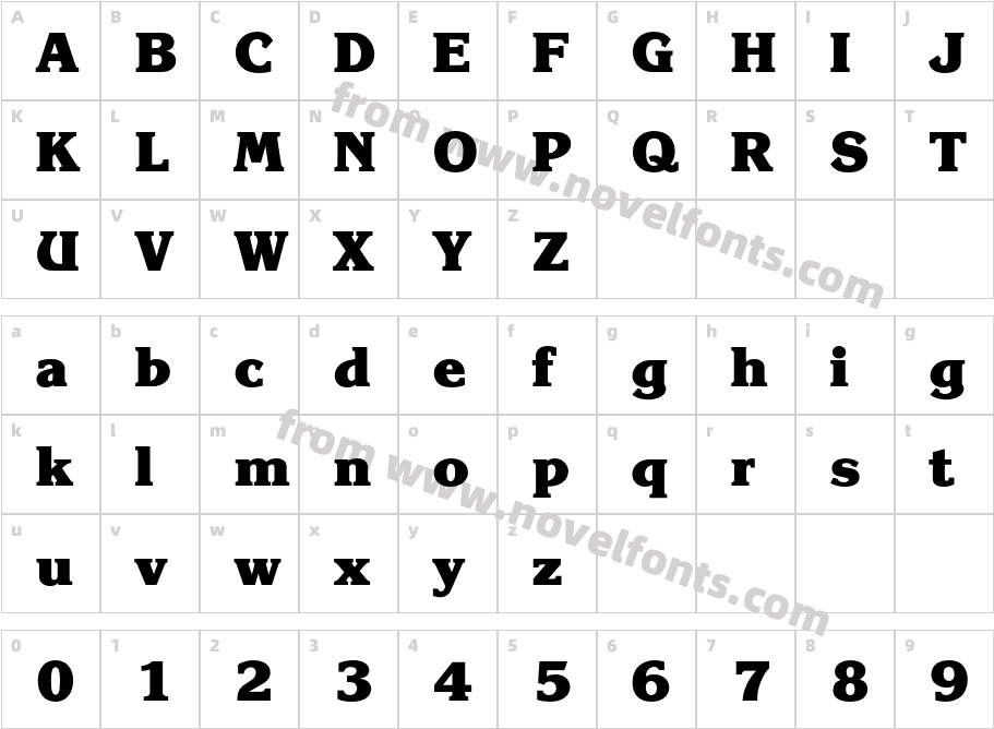 Korinna-Itc-T-OT-Heavy_26713Character Map