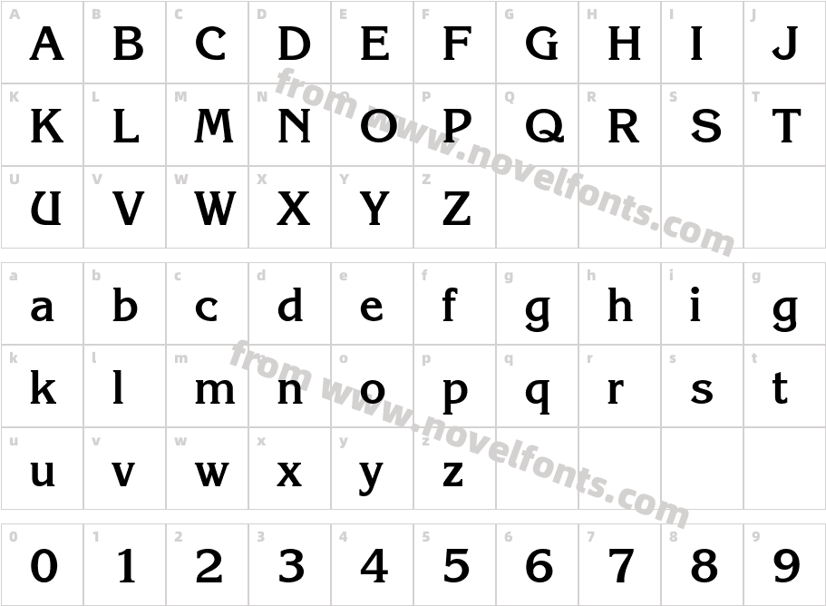 KorinnaA-BoldCharacter Map