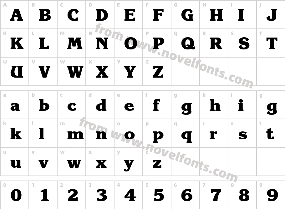 KorinnaBlackCTT-Bold_26729Character Map