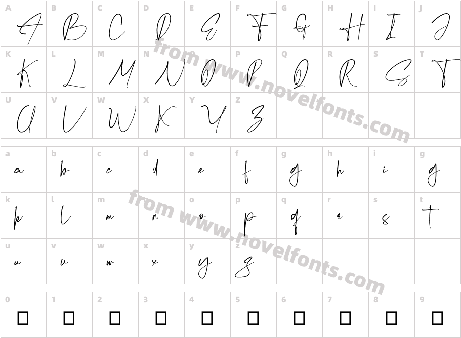 Krittany Signature Regular Personal Use OnlyCharacter Map