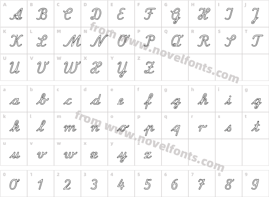 LA Outline DBCharacter Map