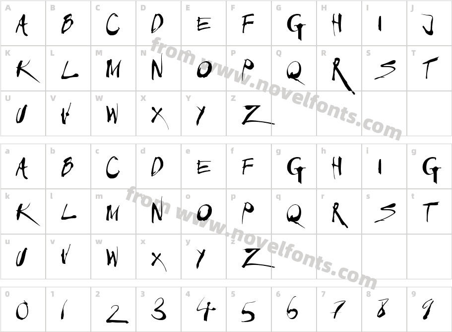 LET DER B CARNAGE!!! (Regular)Character Map