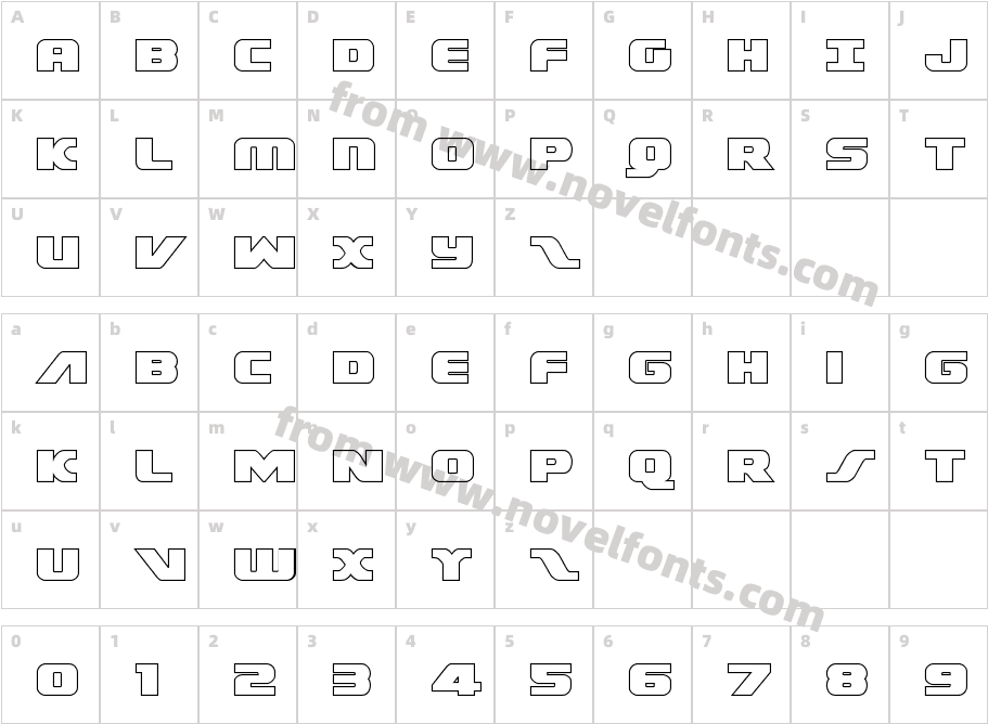 Federal Escort OutlineCharacter Map