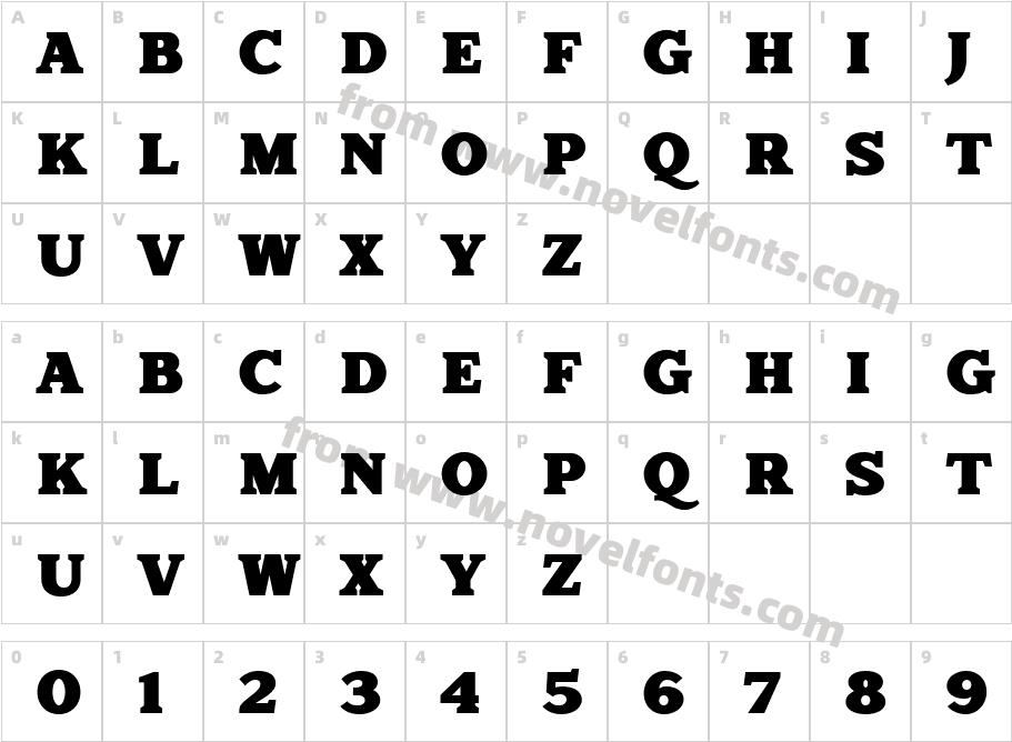 Laquile Serif DemoCharacter Map