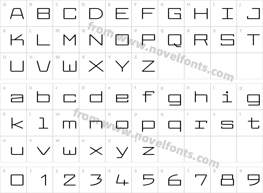 LarabiefontXt-RegularCharacter Map