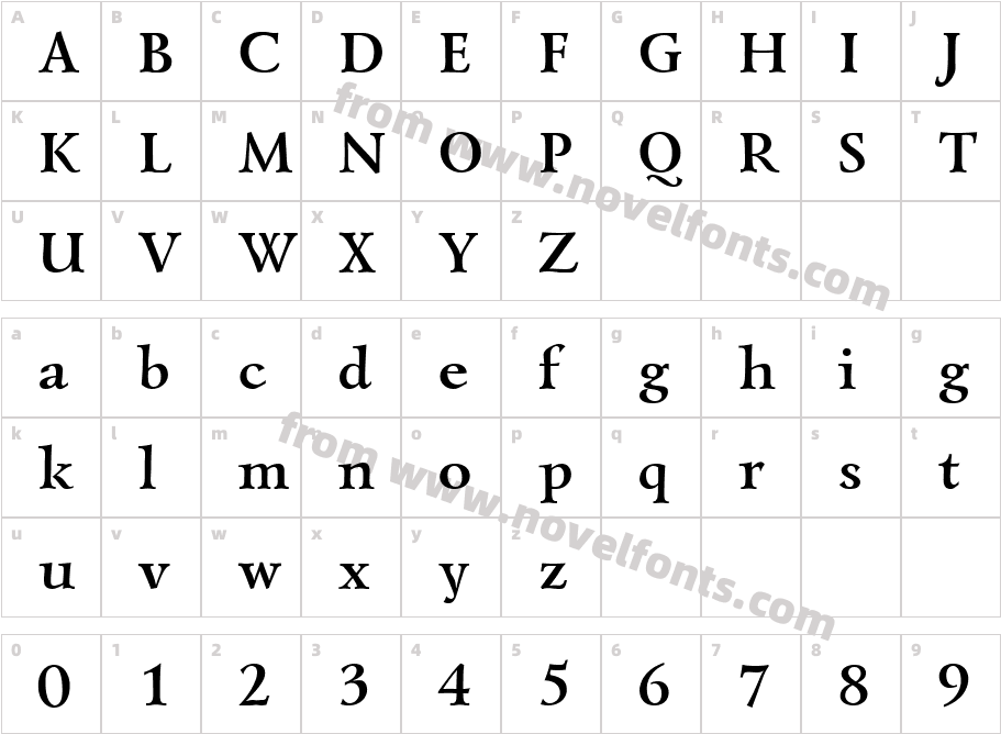 LazurskiBoldCharacter Map