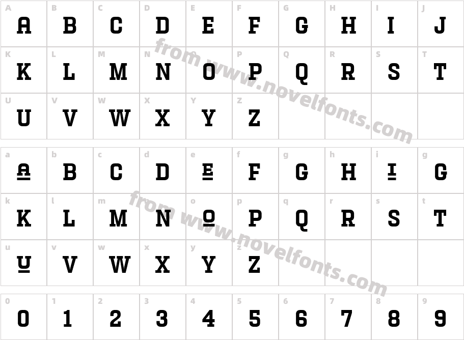 Letteria Pro SlabCharacter Map