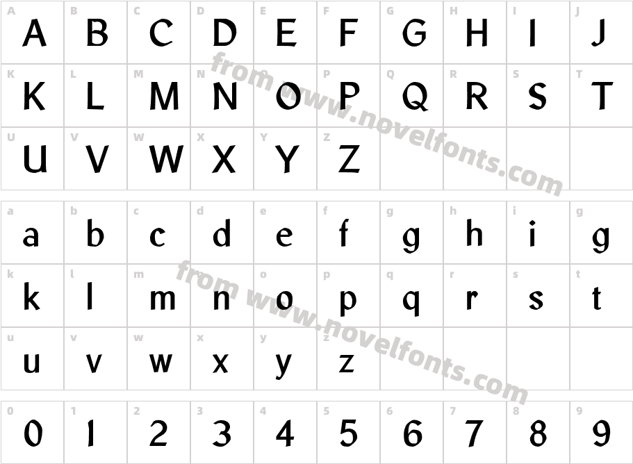 LibrisADFStd-BoldCharacter Map