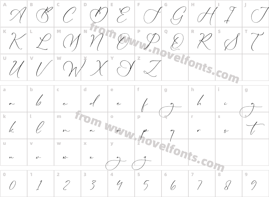 LillywhiteCharacter Map