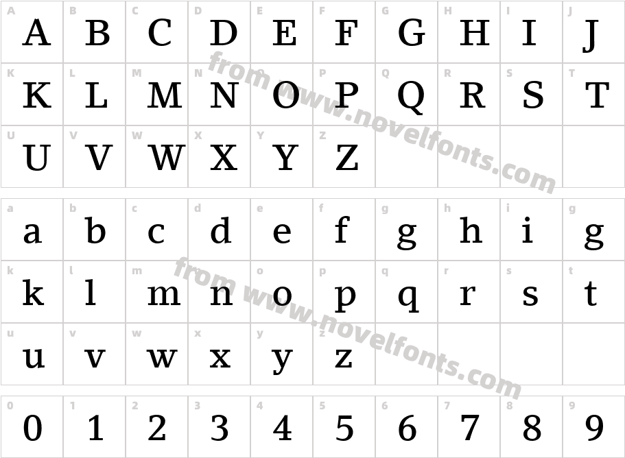 LinoLetterLT-MediumCharacter Map