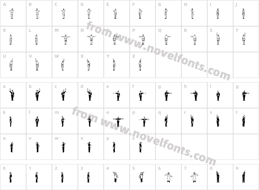 LinotypeTraffityCharacter Map