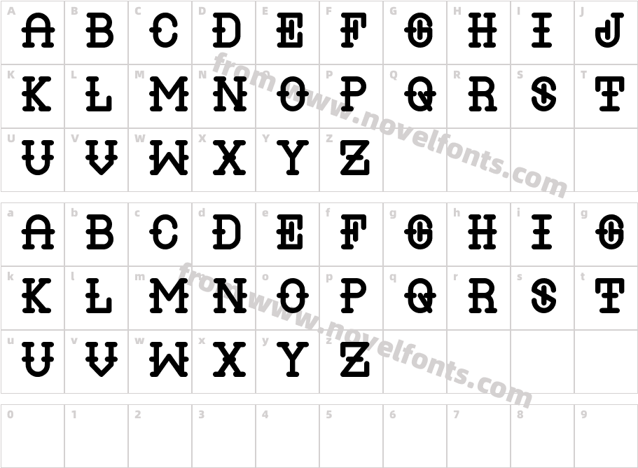 Liquor-BoldCharacter Map