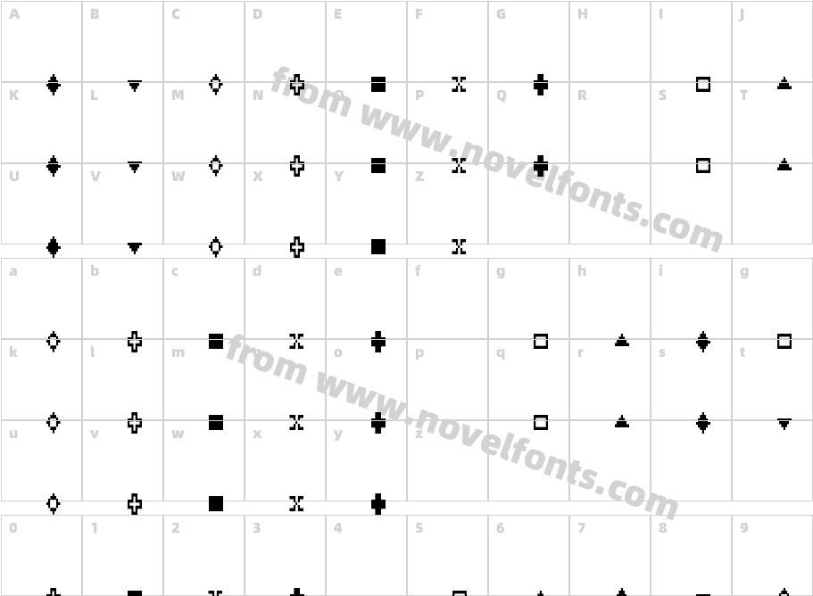 LisaGraph Paper 2X3YCharacter Map