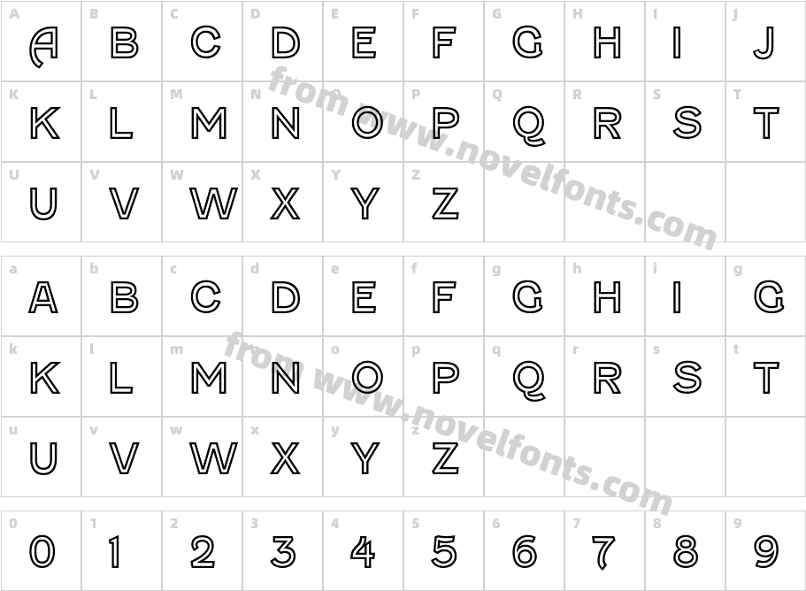 FenwickOutline-RegularCharacter Map