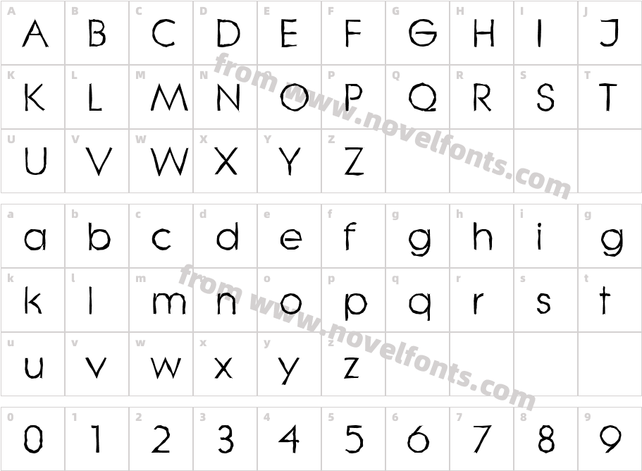 LiteraAntiqueCharacter Map