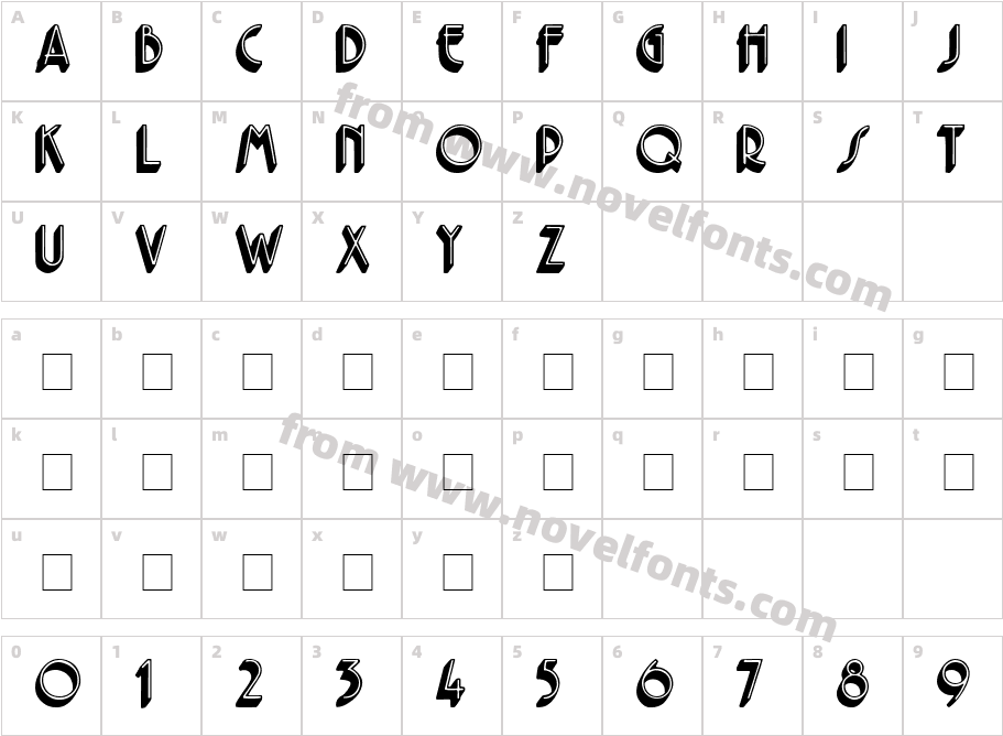 Ferio Display Caps SSiCharacter Map