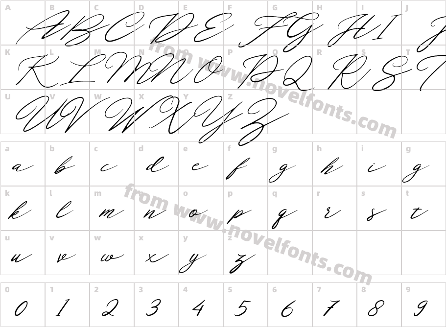 Localghost-ItalicCharacter Map