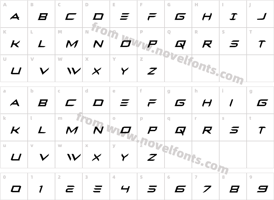 Ferret Face ItalicCharacter Map