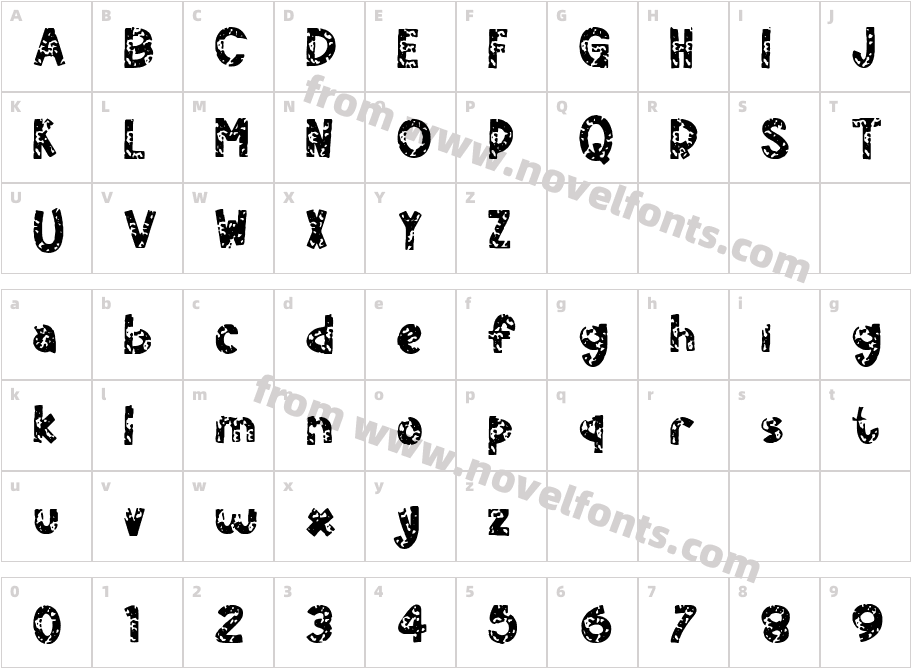 Looket RoughCharacter Map