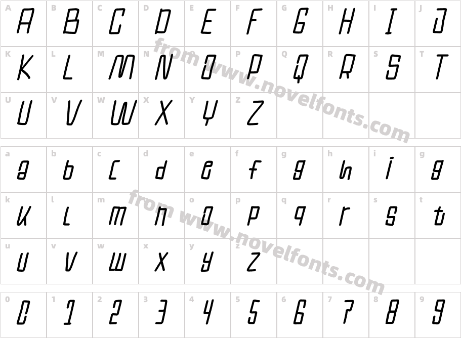 Luculine ItalicCharacter Map